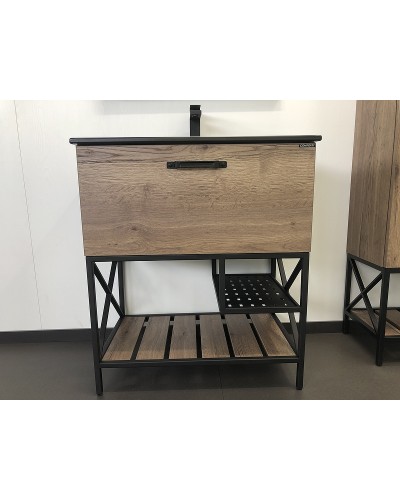 Тумба с раковиной Comforty Бредфорд 75 00004149064 Дуб темный