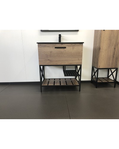 Тумба с раковиной Comforty Бредфорд 75 00004149064 Дуб темный