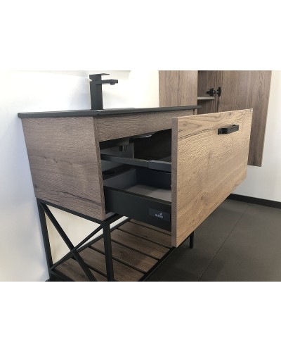 Тумба с раковиной Comforty Бредфорд 75 00004149064 Дуб темный