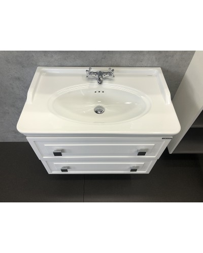 Тумба с раковиной Comforty Феррара 80 00004151060 подвесная Белая