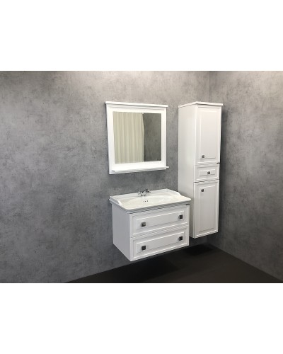 Тумба с раковиной Comforty Феррара 80 00004151060 подвесная Белая