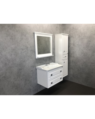 Тумба с раковиной Comforty Феррара 80 00004151060 подвесная Белая