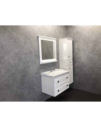 Тумба с раковиной Comforty Феррара 80 00004151060 подвесная Белая