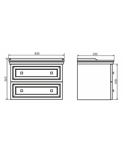 Тумба с раковиной Comforty Феррара 80 00004151060 подвесная Белая