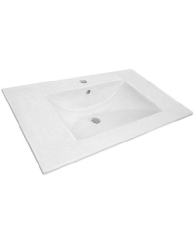 Тумба с раковиной Comforty Франкфурт 75 00004150531 подвесная Дуб шоколадно-коричневый