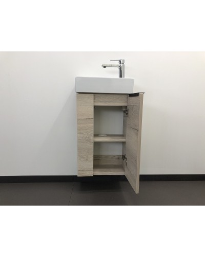 Тумба с раковиной Comforty Асти 40 00-00000831 подвесная Дуб дымчатый