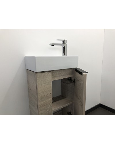 Тумба с раковиной Comforty Асти 40 00-00000831 подвесная Дуб дымчатый