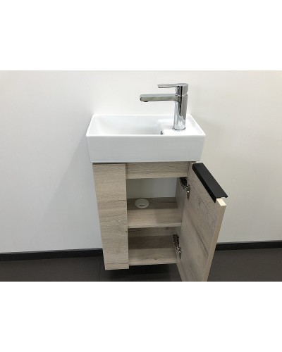 Тумба с раковиной Comforty Асти 40 00-00000831 подвесная Дуб дымчатый