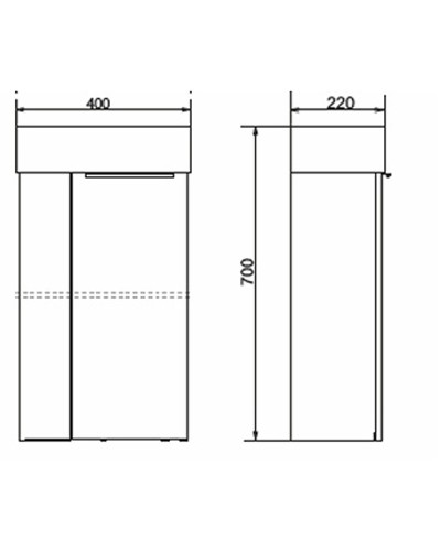 Тумба с раковиной Comforty Асти 40 00-00000831 подвесная Дуб дымчатый
