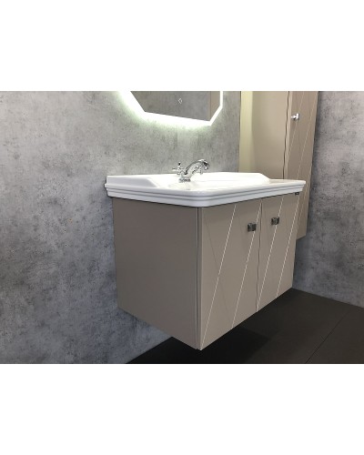 Тумба с раковиной Comforty Кремона 80 00-00001040 подвесная Латте