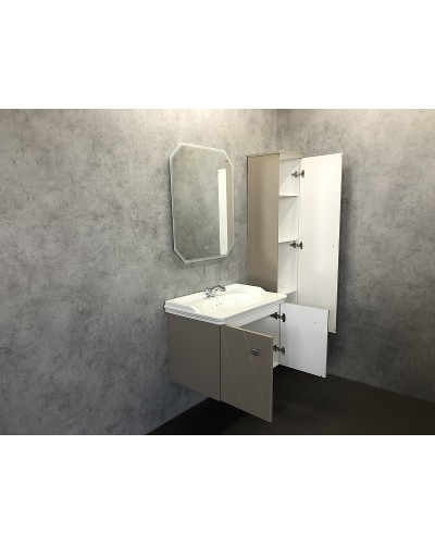 Тумба с раковиной Comforty Кремона 80 00-00001040 подвесная Латте