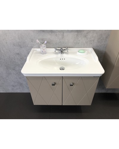 Тумба с раковиной Comforty Кремона 80 00-00001040 подвесная Латте