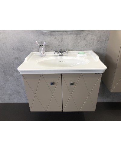 Тумба с раковиной Comforty Кремона 80 00-00001040 подвесная Латте