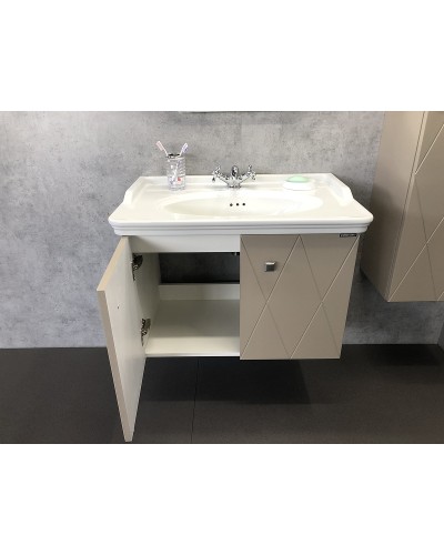 Тумба с раковиной Comforty Кремона 80 00-00001040 подвесная Латте