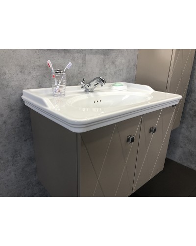 Тумба с раковиной Comforty Кремона 80 00-00001040 подвесная Латте