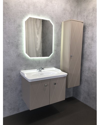 Тумба с раковиной Comforty Кремона 80 00-00001040 подвесная Латте