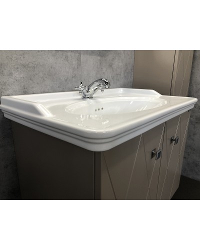 Тумба с раковиной Comforty Кремона 80 00-00001040 подвесная Латте