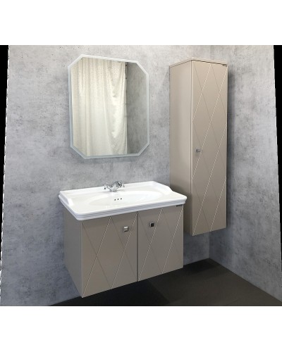 Тумба с раковиной Comforty Кремона 80 00-00001040 подвесная Латте