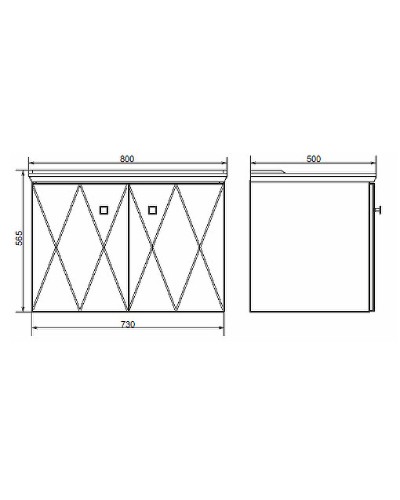 Тумба с раковиной Comforty Кремона 80 00-00001040 подвесная Латте