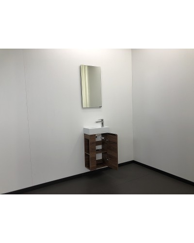 Тумба с раковиной Comforty Матэ 40 00-00000832 подвесная Дуб темно-коричневый