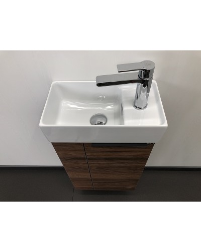 Тумба с раковиной Comforty Матэ 40 00-00000832 подвесная Дуб темно-коричневый