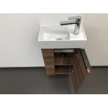 Тумба с раковиной Comforty Матэ 40 00-00000832 подвесная Дуб темно-коричневый