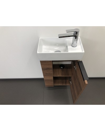 Тумба с раковиной Comforty Матэ 40 00-00000832 подвесная Дуб темно-коричневый