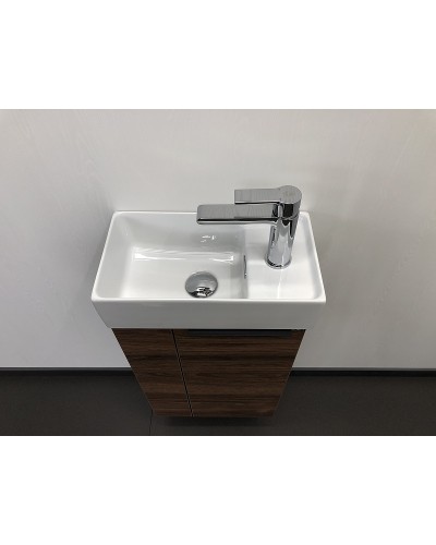 Тумба с раковиной Comforty Матэ 40 00-00000832 подвесная Дуб темно-коричневый