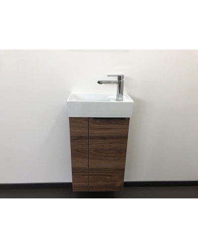 Тумба с раковиной Comforty Матэ 40 00-00000832 подвесная Дуб темно-коричневый