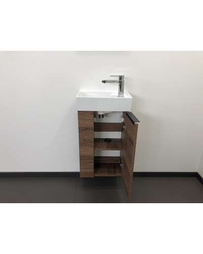 Тумба с раковиной Comforty Матэ 40 00-00000832 подвесная Дуб темно-коричневый
