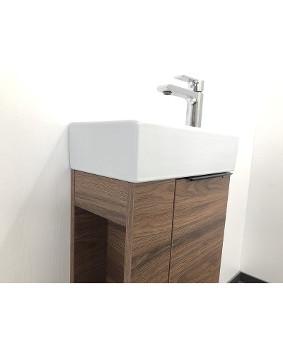 Тумба с раковиной Comforty Матэ 40 00-00000832 подвесная Дуб темно-коричневый