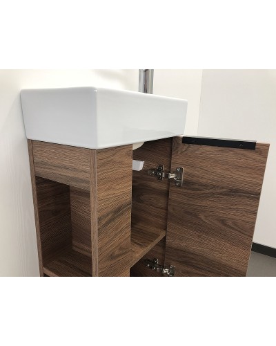 Тумба с раковиной Comforty Матэ 40 00-00000832 подвесная Дуб темно-коричневый