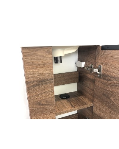 Тумба с раковиной Comforty Матэ 40 00-00000832 подвесная Дуб темно-коричневый
