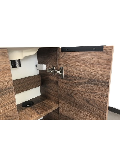 Тумба с раковиной Comforty Матэ 40 00-00000832 подвесная Дуб темно-коричневый