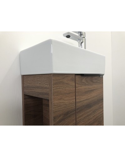 Тумба с раковиной Comforty Матэ 40 00-00000832 подвесная Дуб темно-коричневый