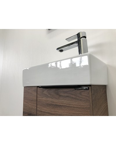 Тумба с раковиной Comforty Матэ 40 00-00000832 подвесная Дуб темно-коричневый