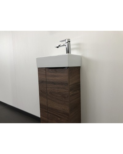 Тумба с раковиной Comforty Матэ 40 00-00000832 подвесная Дуб темно-коричневый