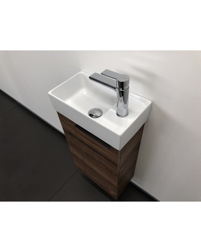 Тумба с раковиной Comforty Матэ 40 00-00000832 подвесная Дуб темно-коричневый