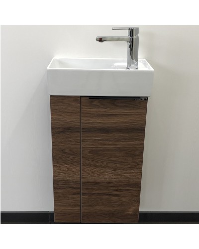 Тумба с раковиной Comforty Матэ 40 00-00000832 подвесная Дуб темно-коричневый