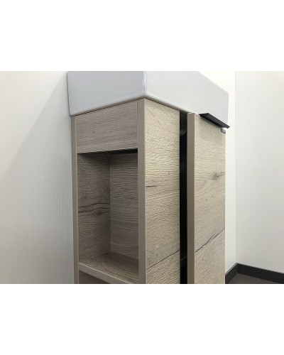 Тумба с раковиной Comforty Матэ 40 00-00000833 подвесная Дуб дымчатый