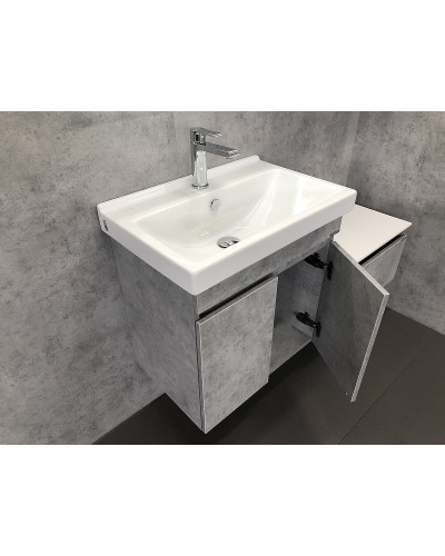 Тумба с раковиной Comforty Осло 60 00-00000835 подвесная Бетон светлый