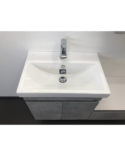 Тумба с раковиной Comforty Осло 60 00-00000835 подвесная Бетон светлый