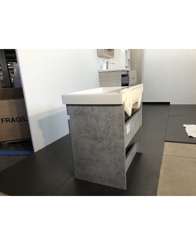 Тумба с раковиной Comforty Осло 60 00-00000835 подвесная Бетон светлый