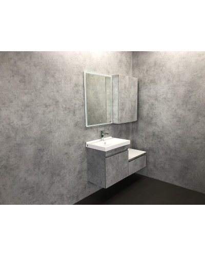Тумба с раковиной Comforty Осло 60 00-00000835 подвесная Бетон светлый