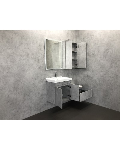 Тумба с раковиной Comforty Осло 60 00-00000835 подвесная Бетон светлый