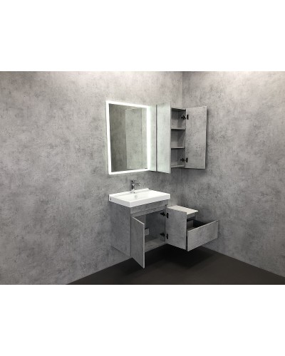 Тумба с раковиной Comforty Осло 60 00-00000835 подвесная Бетон светлый