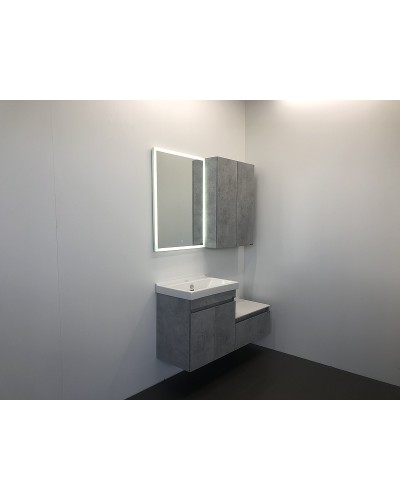 Тумба с раковиной Comforty Осло 60 00-00000835 подвесная Бетон светлый