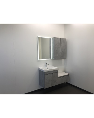 Тумба с раковиной Comforty Осло 60 00-00000835 подвесная Бетон светлый