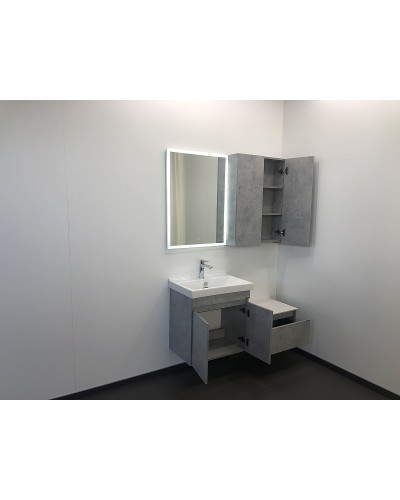 Тумба с раковиной Comforty Осло 60 00-00000835 подвесная Бетон светлый