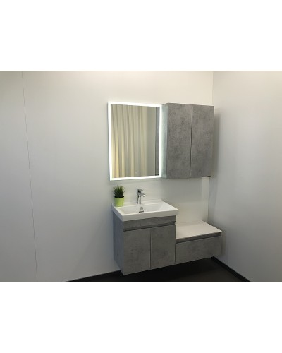 Тумба с раковиной Comforty Осло 60 00-00000835 подвесная Бетон светлый
